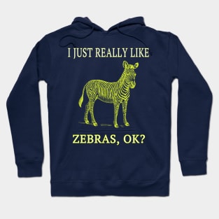 I Just Really Like Zebras, OK? Savanna Africa Nature Fan Hoodie